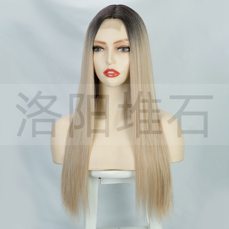 240g Weight Fashion Style Wigs Ladies Wigs Long Straight Hair Chemical Fiber Headgear Wigs Wholesale 3