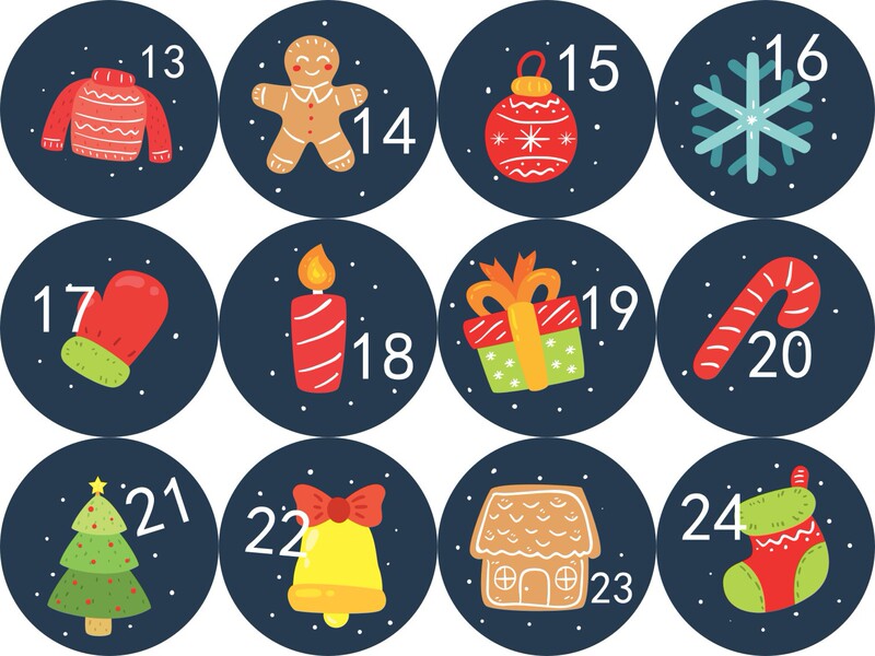 新しいクリスマスデジタルシールシールクッキー袋ケーキ箱シールは字を書くことができます。|undefined