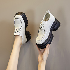 英倫風真皮厚底樂福鞋夏季新款百搭增高復古jk學院風小皮鞋單鞋女