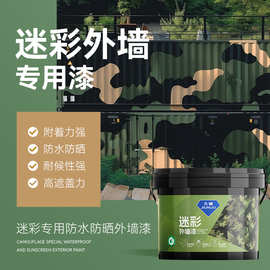 迷彩涂料乳胶漆外墙乳胶漆环保防水防晒30年耐久抗污伪装迷彩油漆