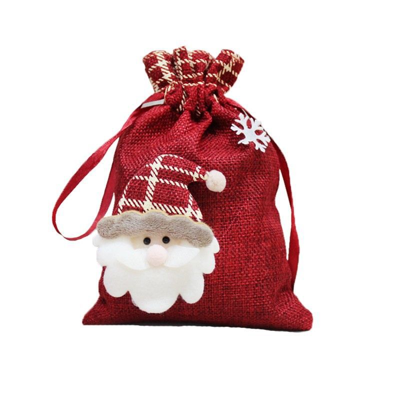圣诞节礼物袋夜圣诞老人礼品袋手提糖果袋子果包装厂家直销独立站|ru