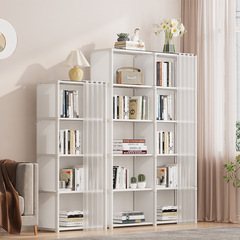 Desktop simple bookshelf floor-standing children's household storage rack living room multi-layer storage cabinet storage cabinet dust-proof bookcase