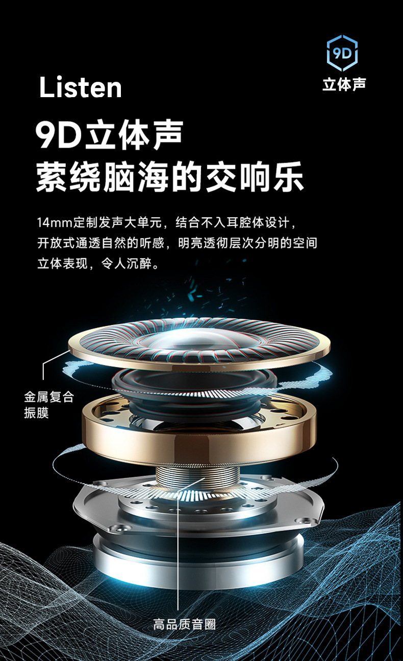 小天羊 新款tws无线蓝牙耳机运动耳挂式超长续航