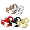 Three dimensional metal modified sticker, transport, scorpion