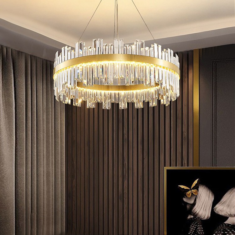Light Luxury Crystal Chandelier Living Room Lamp Post-modern Simple Atmospheric Nordic Creative Bedroom Dining Room Lamp 2022 New