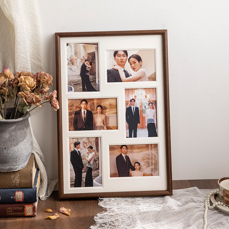 Couple Puzzle Photo Frame Creative DIY Printing Wedding Anniversary Birthday Gift Nine-Grid Picture Frame Decoration Couple Puzzle Photo Frame Creative DIY Printing Wedding Anniversary Birthday Gift Nine-Grid Picture Frame Decoration