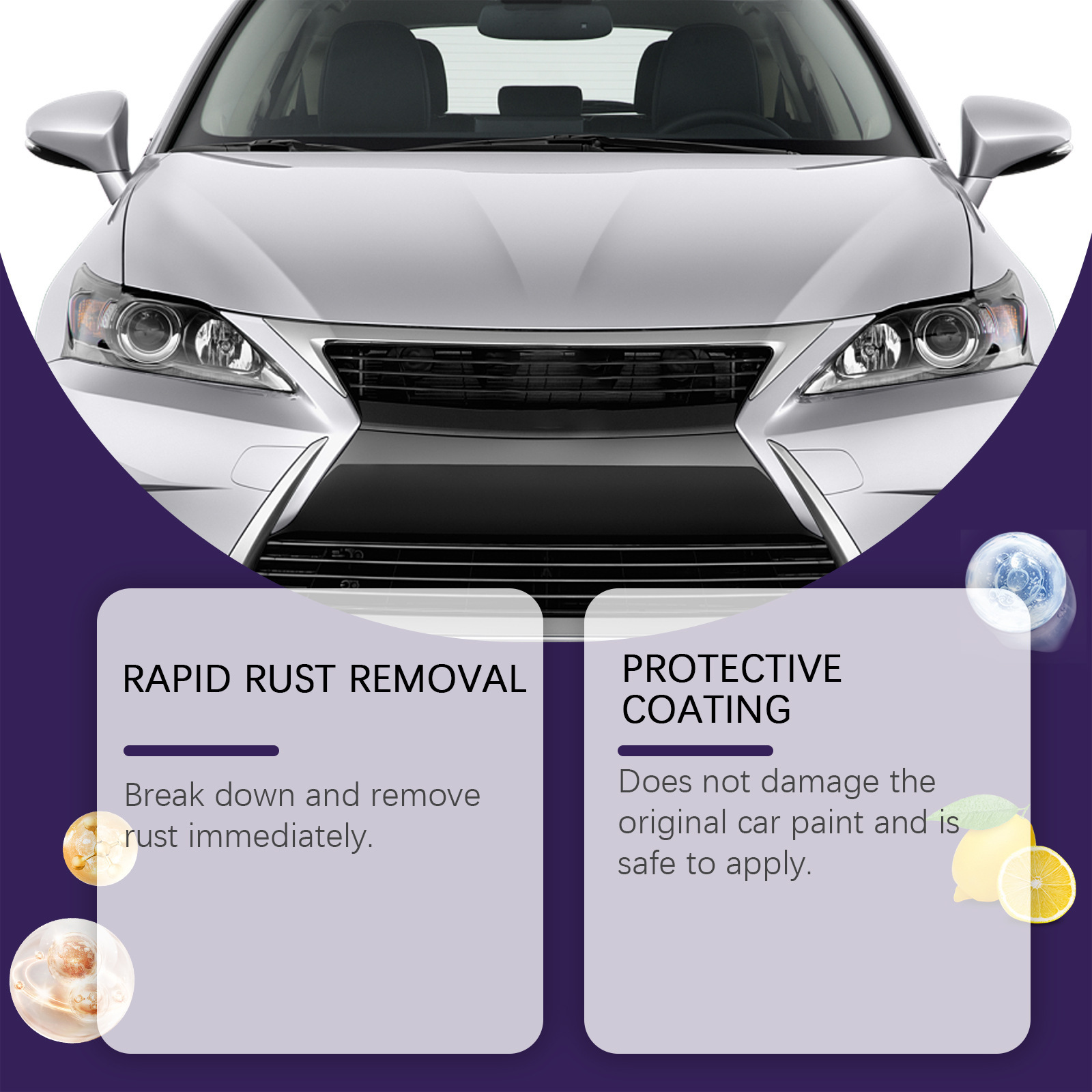 Rayhong Car Iron Powder Rust Remover Car Paint Decontamination Rust Polishing Cleaning Stain Renovation Maintenance