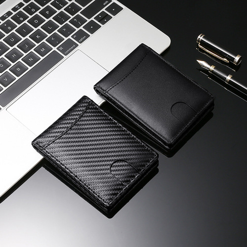 Eurasian leather AirTag positioning tracker wallet with card slots, push card holder, stylish money clip, and multi-functional card holder