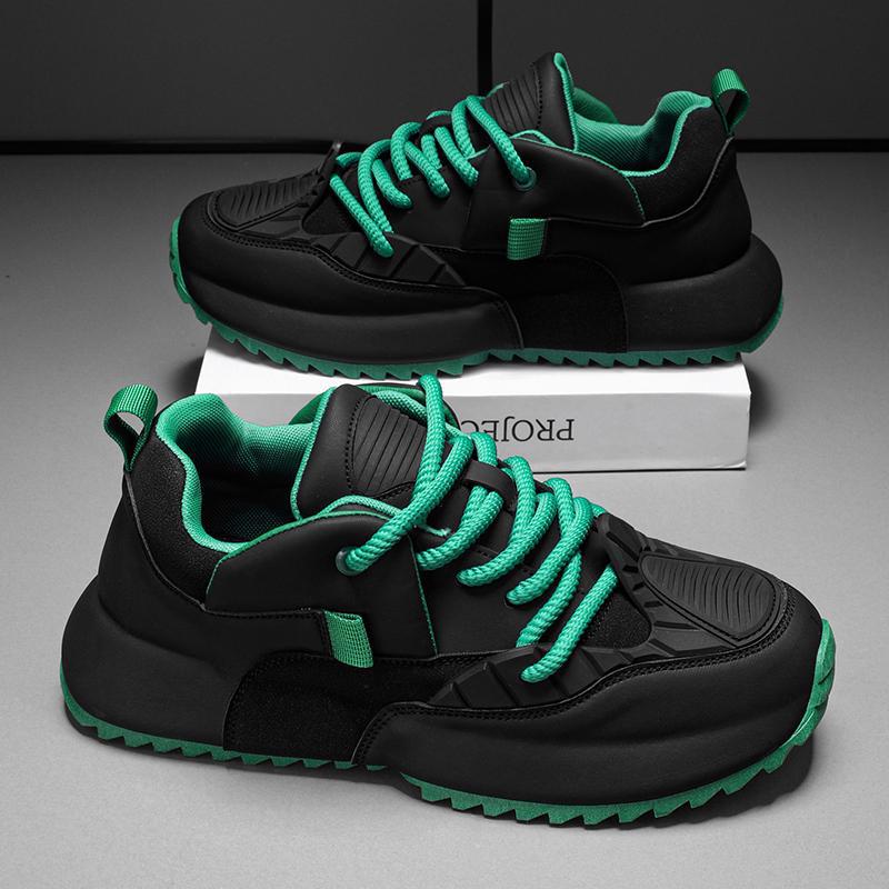 Transfronterizo 2025 primavera y verano de moda versátil bolsas inferiores respirables zapatos deportivos casuales con suela gruesa aumentada zapatos de hombre zapatos de moda