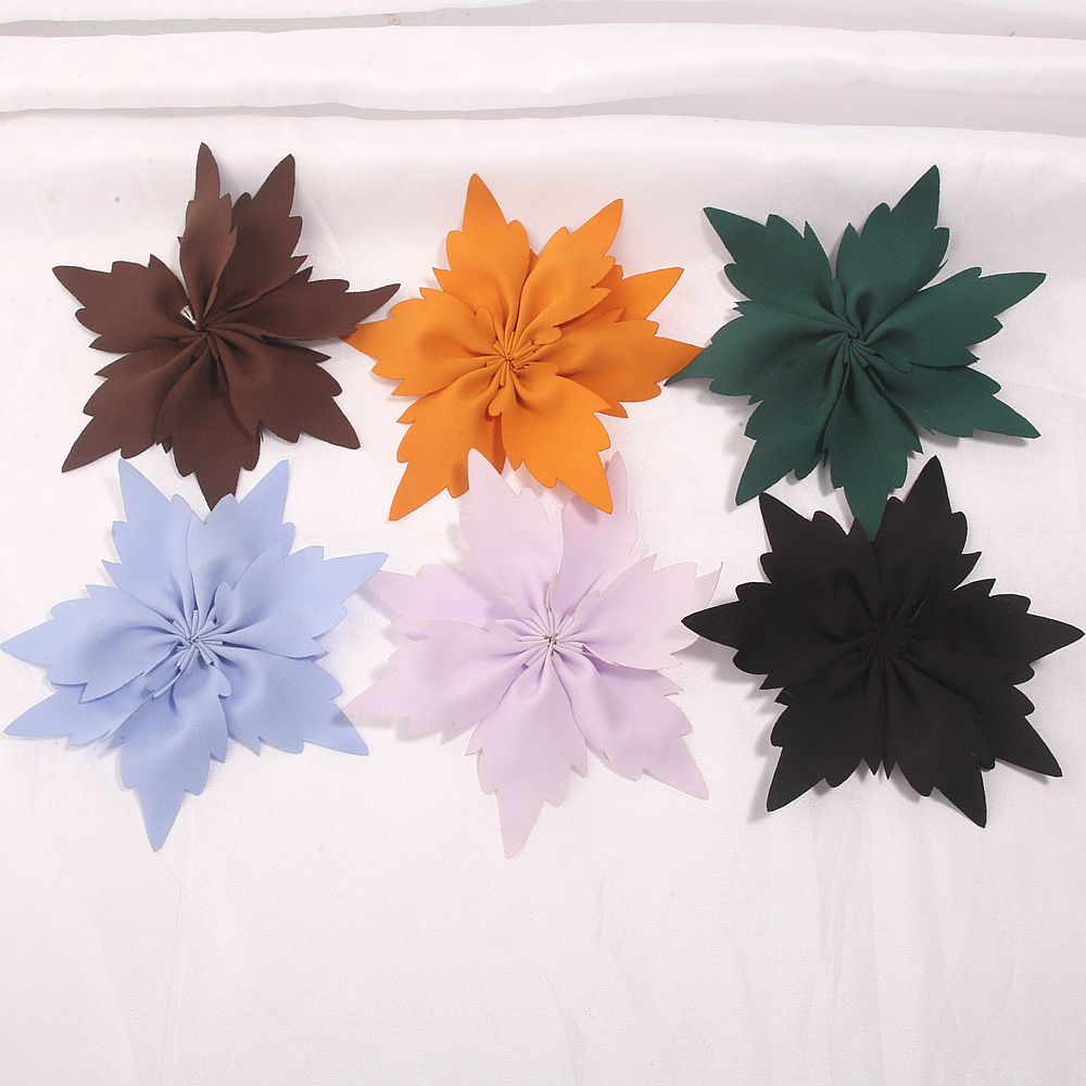 Korean-style gentle and delicate hair accessories: rhinestone-studded fabric flowers for DIY hair clips, hair ties, updos, and boutonnieres