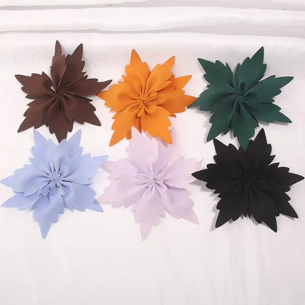 Korean-style gentle and delicate hair accessories: rhinestone-studded fabric flowers for DIY hair clips, hair ties, updos, and boutonnieres