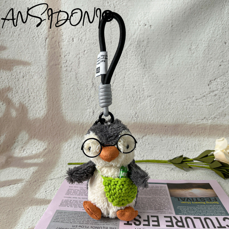 High-End-Cartoon süße Plüsch kleine Pinguin Puppe Tasche Anhänger Auto Schlüsselanhänger Rucksack Dekoration_voghion.com
