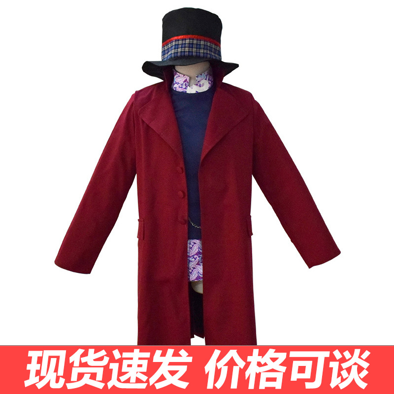 Charlie And The Chocolate Factory Cos WillyWonka Willy Wonka cosplay Costume Halloween Costume