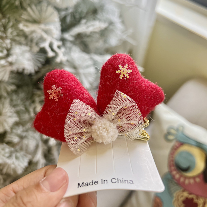 Nueva Navidad decoraciones fieltro arco horquilla Navidad Festival adultos niños Fotografía accesorios para el cabello tocado