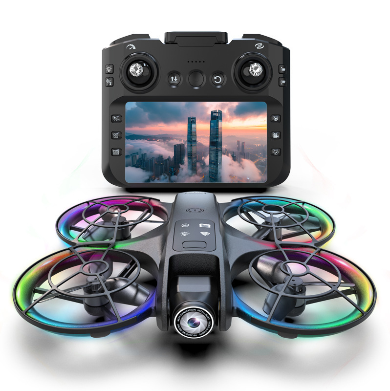 Cross-Border K200Max Drone Optical Flow Fully Protected Lantern Aircraft with Screen High-Definition Aerial Photography Remote Control Aircraft