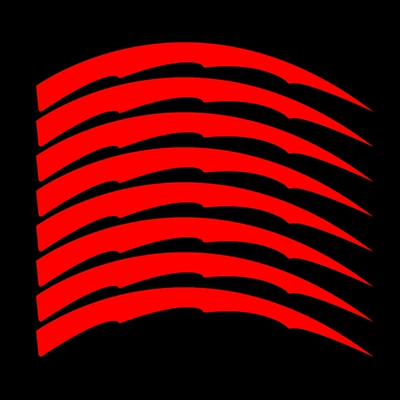 【Integrated Blade】Tire Blade Decorative Other Automotive Exterior Supplies - red-wolf-fang-blade