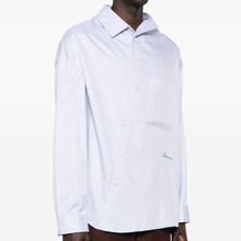 25年早秋男士不规则长袖衬衫翻领宽松休闲jacquemus衬衣男女同款