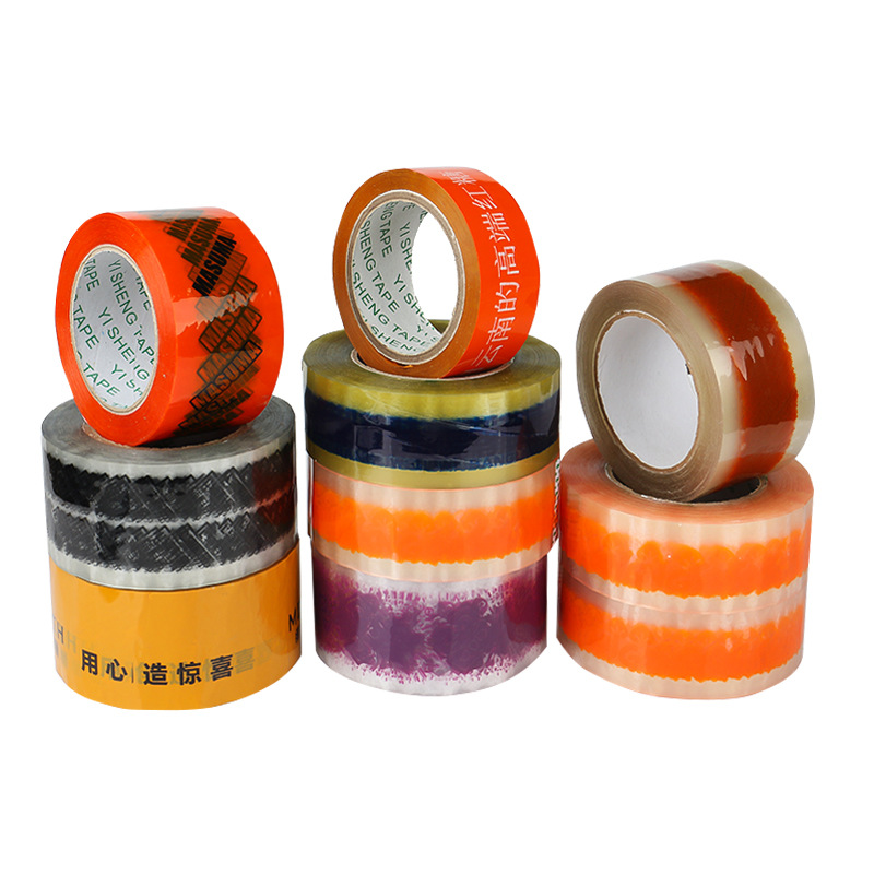 Cinta de sellado al por mayor personalizada Cinta transparente Cinta de advertencia beige Impresión de embalaje Cinta de embalaje Impresión