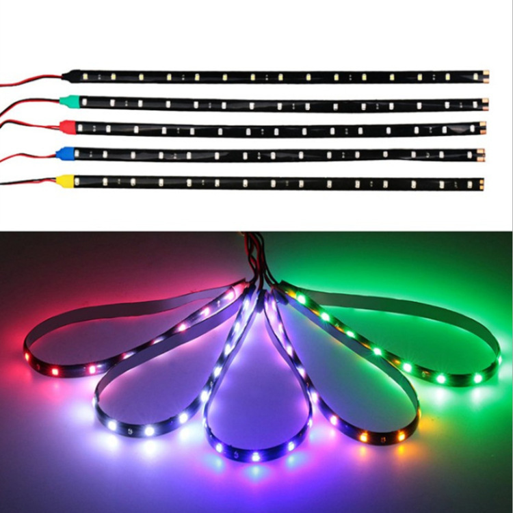 Car LED interior decoration light 30cm soft strip light 15SMD 3528 patch strip light strip Car LED interior decoration light 30cm soft strip light 15SMD 3528 patch strip light strip