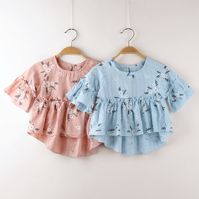 2021 new pattern ins Cross border Trading Specifically for goods in stock girl Europe and America Summer wear T-shirt Qunshan On behalf of Children's clothing