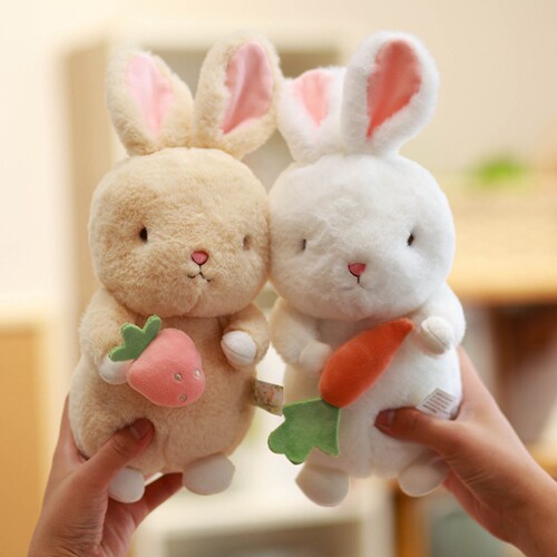 Ins Northern European bunny plush doll holding a radish and star, calming the rabbit girl's heart, gift