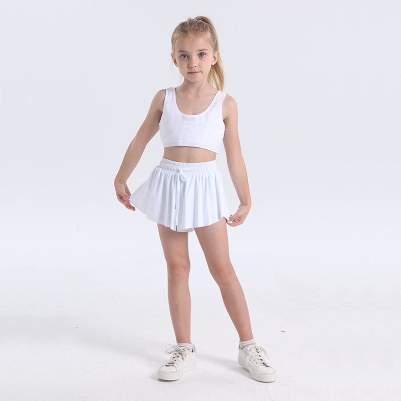 Gd Children's 2023 New Cross-Border Amazon Popular Parent-Child Outfit Running Tennis Skirt Pants Pocket Sports Shorts