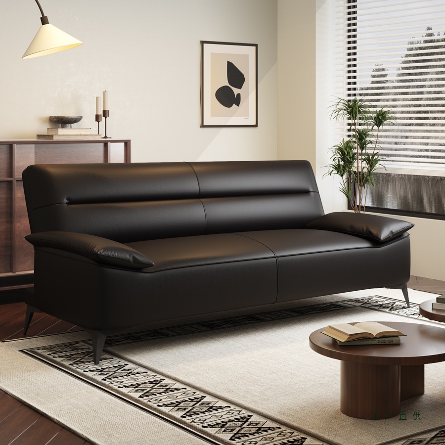 Sofa Bed Foldable Dual-Purpose Cat Claw Leather Small Apartment Living Room Rental Office Business Lunch Break Double Sofa