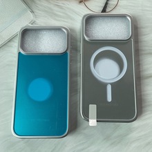 苹果17promax手机壳素材凹槽16银色边15二合一iPhone14磁吸13彩绘