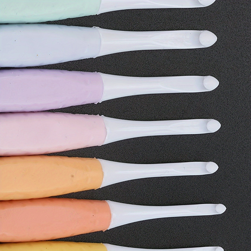 Soft Handle Abs Crochet Hooks Pastel Vibrant Colors