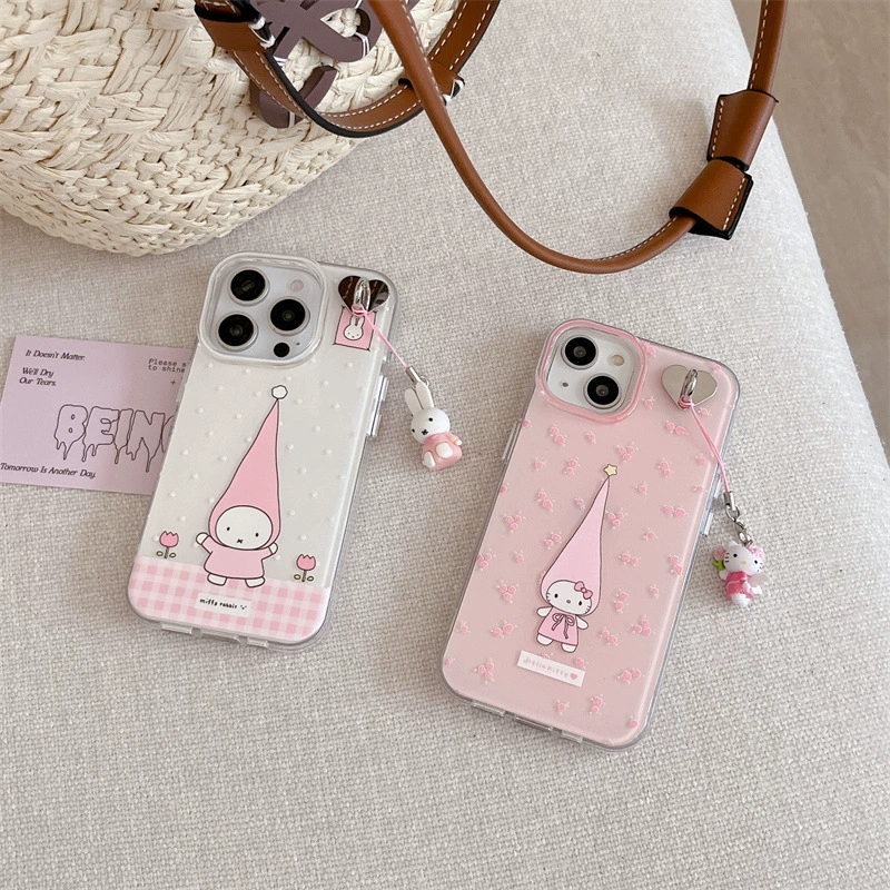 Apple, мультяшный совместимый кролик, iPhone 15, чехол, кот, iphone, 15promax, 14/13, новая коллекция