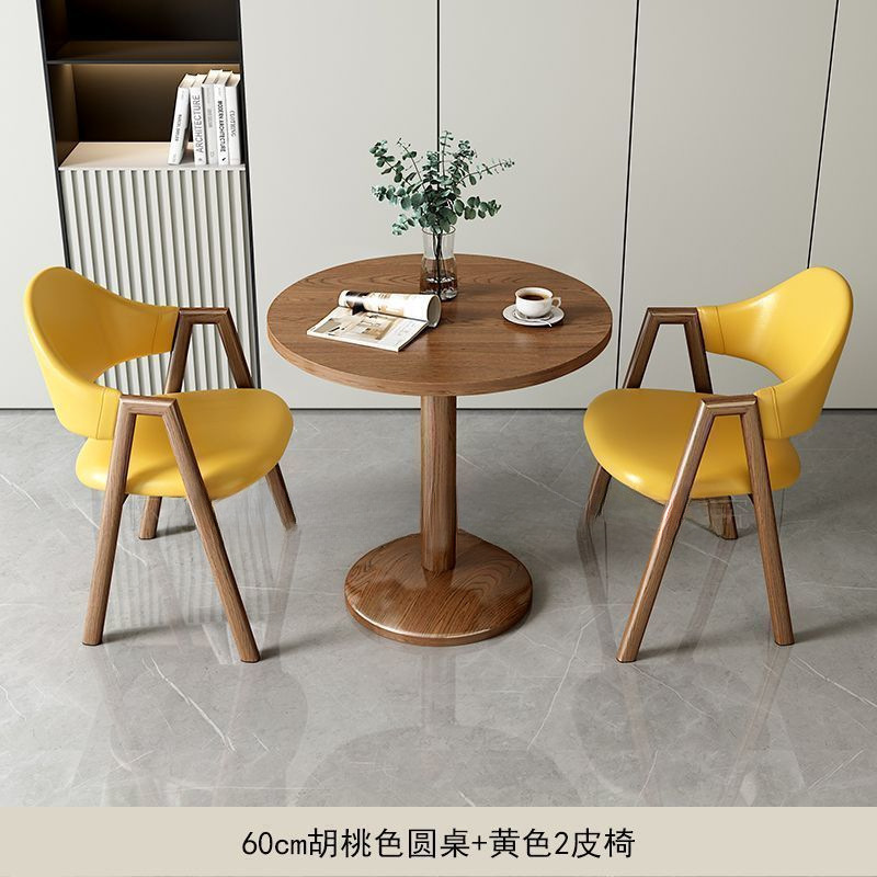 简约现代休闲小户型接待洽谈桌椅组合奶茶咖啡店饭餐桌阳台小圆桌|undefined