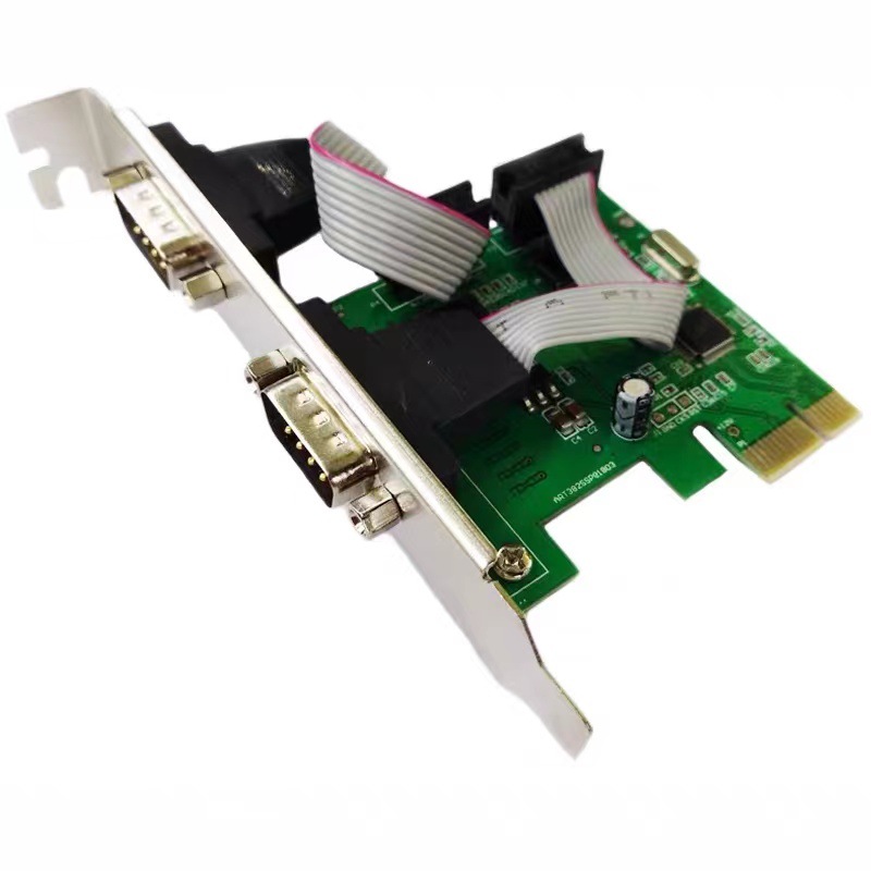 PCI-E串口卡电脑台式机com口Pcie转RS232接口双串口扩展卡2串口1