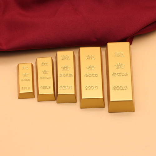 Sand gold gold bar crafts ornaments to attract wealth simulation gold bricks solid gold ingots to gather wealth opening gifts home accessories