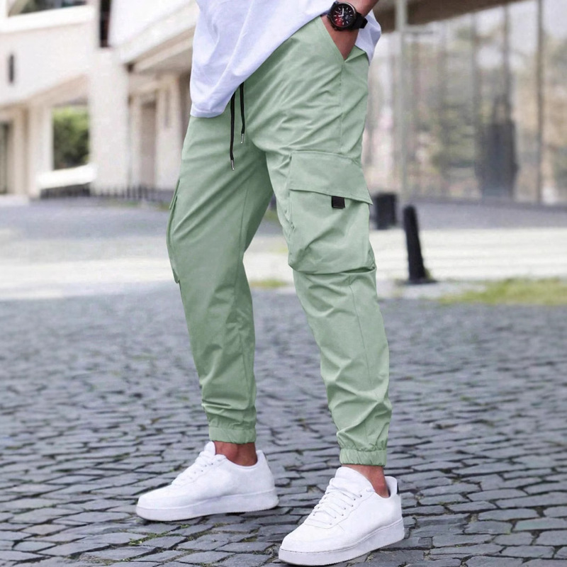 2025 New Crowd Pants Jogging Pants Casual Pants Drawstring Staggedown Waist Sports Outdoor Running Cotton Street Pants