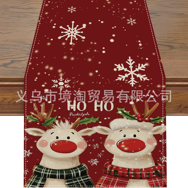 新しい国境を越えて人気のクリスマステーブル旗家レストランリビングテーブル室内屋外休日装飾テーブル|undefined