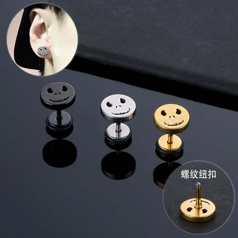 Fashionable earrings stainless steel, accessory for men and women, European style, direct factory sales