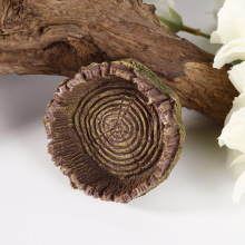 爬宠食盆仿真树桩乌龟蜥蜴树脂饮水圆盆角蛙守宫蛇爬虫饲养进食器