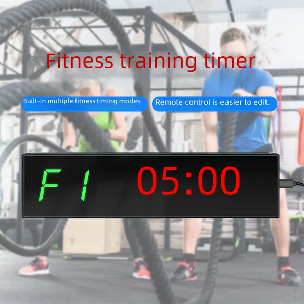Cross-border 1.5 inch 6-digit LED fitness timer is counting down boxing match training interval timer
