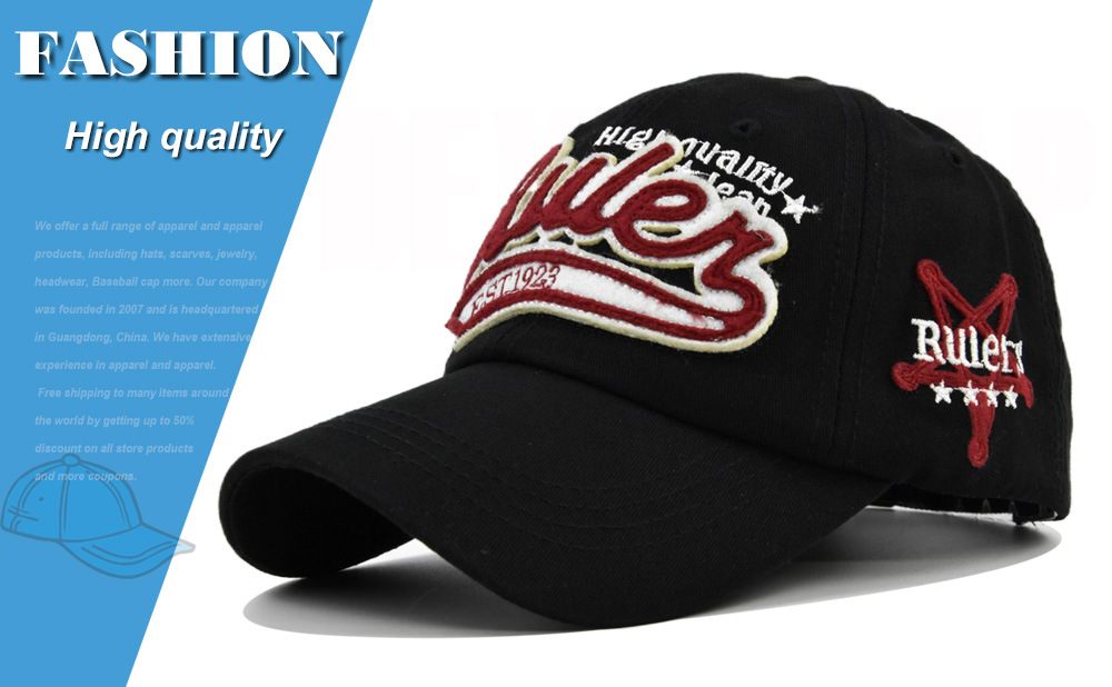 Men's Baseball Cap With Embroidery And Wide Brim Sunshade_voghion.com