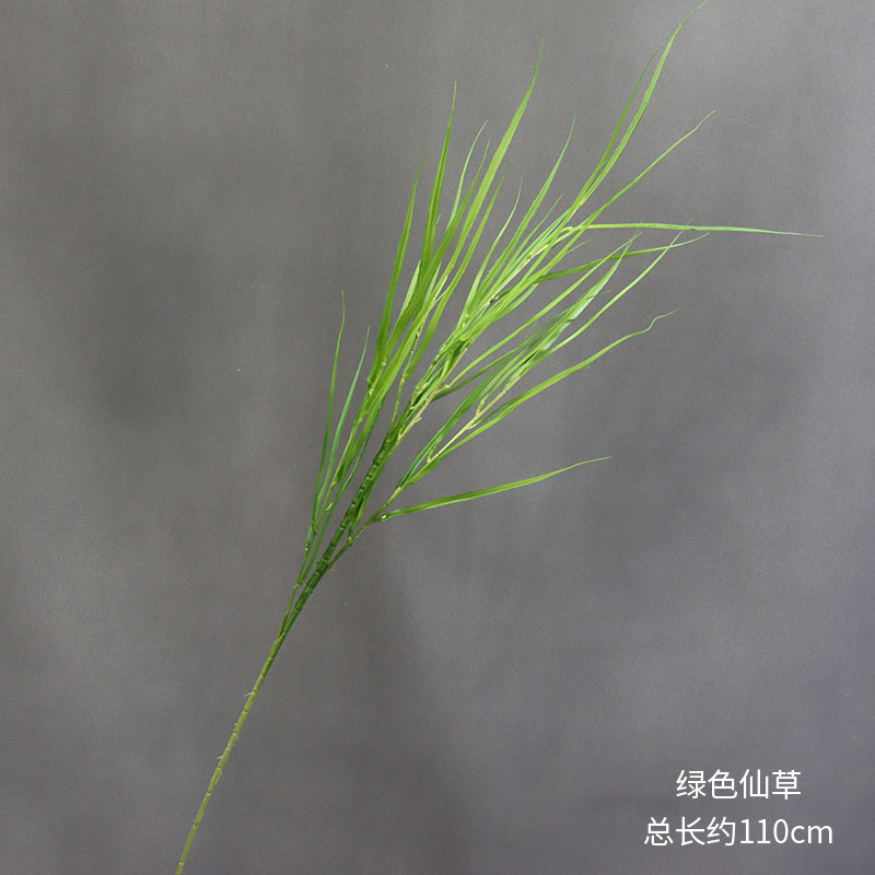 Flores de imitación verde, techo de bosque, plantas verdes, hojas, flores de boda, accesorios de decoración floral con hojas, flores falsas, hierba de caña