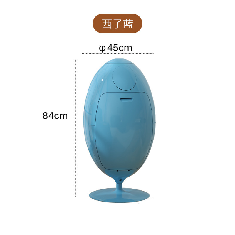 极简恐龙蛋垃圾桶旋转客餐厅高颜值摆件落地轻奢高档别墅网红设计|undefined