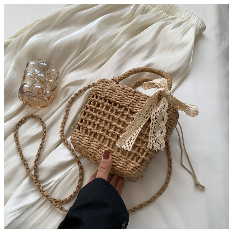 Geflochtene Strohtasche Für Den Sommer Am Strand Und Urlaub_voghion.com