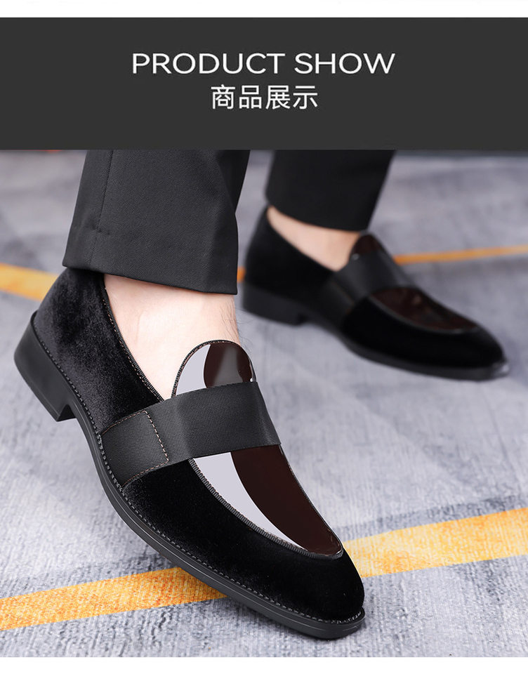 Giày da nam công sở mũi nhọn cổ thấp kiểu xỏ chân, buộc dây thanh lịch — Màu nâu, màu đen chi tiết 13