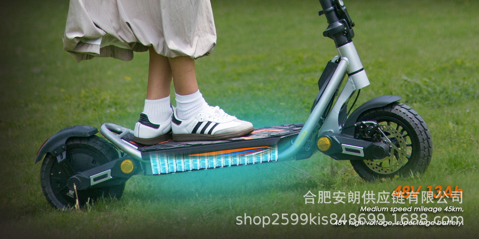 Kukirin Electric Scooter Foldable Portable Lithium Battery