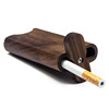 Cross -border explosion of walnut cigarette box suits cleaning hook 78mm cigarette pipe three -piece Wood dugout