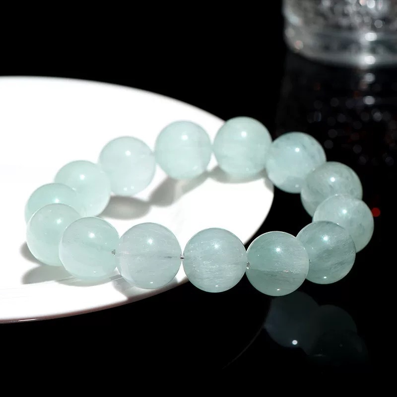 汇阁坊水晶 天然拉丝绿萤石手链 拉丝绿萤石圆珠手串 厂家批发|undefined
