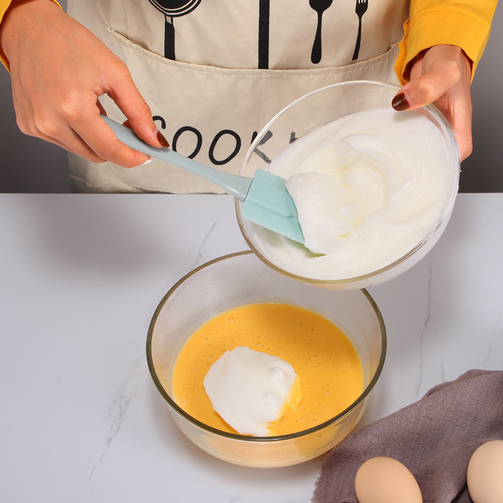 Stok 3 Parçalı Silikon Kazıyıcı Seti Spatula Fırça Seti Yüksek Sıcaklığa Dayanıklı Kek Fırın Aracı Seti