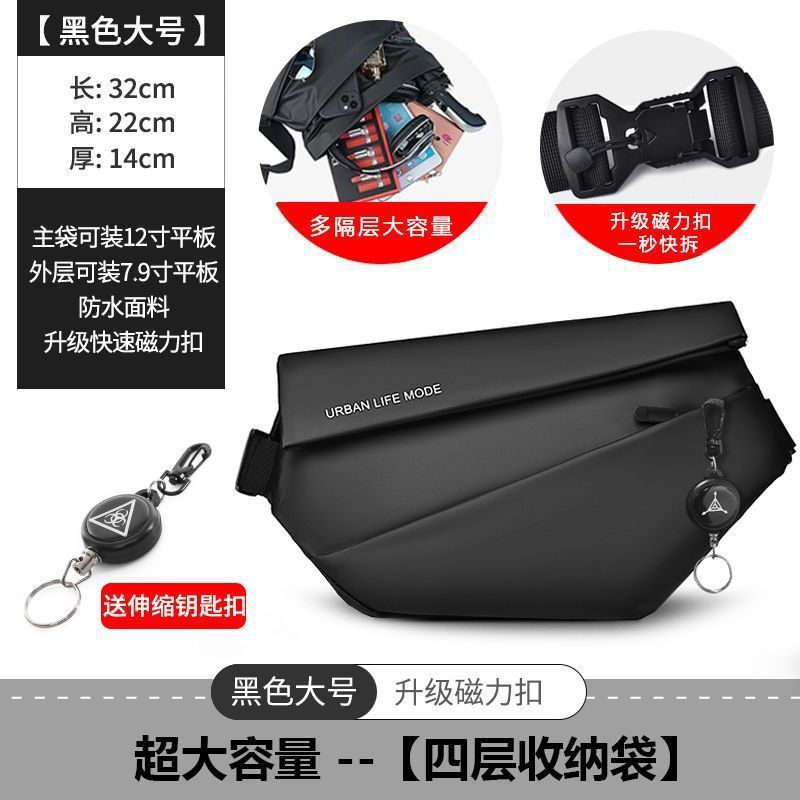 メンズクロスボディバッグ、大容量、トレンディなブランドオートバイクロスボディショルダーバッグ、スポーツバックパック、ショルダーバッグ、メンズサイクリングバッグ、クロスボディバッグ|undefined