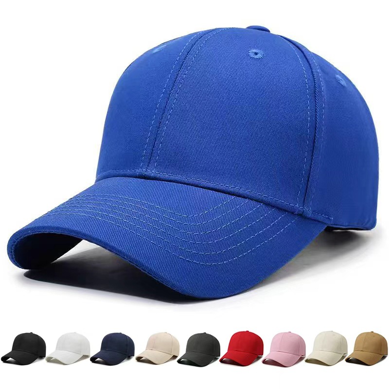 Autumn and Winter New Pure Cotton Hats Men's Baseball Caps Large Head Circumference Warm Korean Large Brim Trendy Duckbill Caps Women