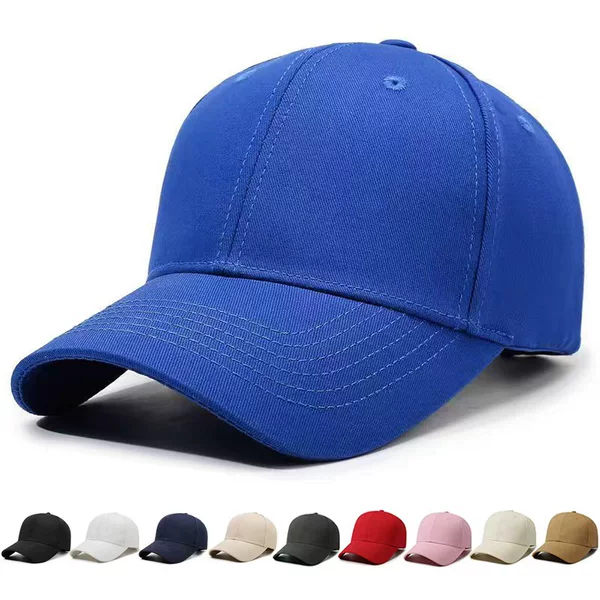 Autumn and Winter New Pure Cotton Hats Men's Baseball Caps Large Head Circumference Warm Korean Large Brim Trendy Duckbill Caps Women
